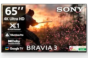 Sony 164 cm (65 inches) BRAVIA 3 Series 4K Ultra HD Smart LED Google TV K‑65S30B (Black) - Image 1