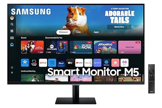 Samsung 32" (80cm) M5 Smart Monitor LS32DM500EWXXL (Black) - Image 1