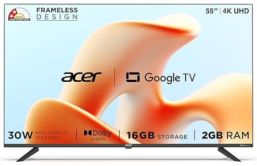 acer 139 cm (55 inches) G Plus Series 4K Ultra HD LED Smart Google TV AR55UDGGR2851AD (Black) - Image 1