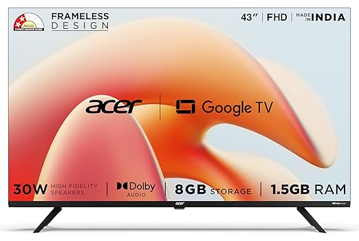 Acer 109 cm (43 inches) G Plus Series Full HD LED Smart Google TV AR43FDGGR2841AD (Black) - Image 1