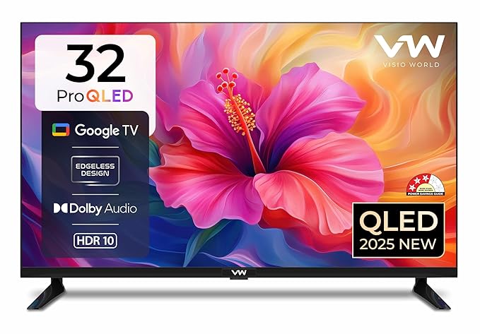 VW 80 cm (32 inches) Pro Series HD Ready Smart QLED Google TV VW32GQ1 (Black) - Image 1