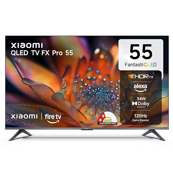 Xiaomi 138 cm (55 inch) FX Pro QLED Ultra HD 4K Smart Fire TV L55MB-FPIN (Black) - Image 1