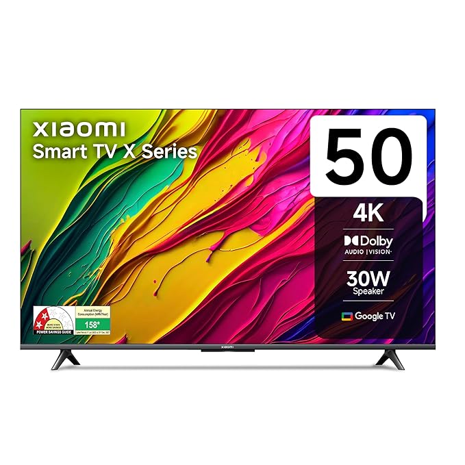 Xiaomi MI 125 cm (50 inches) X Series 4K LED Smart Google TV L50MA-AUIN (Black) - Image 1