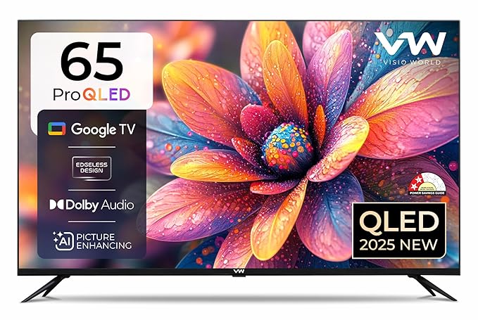 VW 165 cm (65 inches) Pro Series 4K Ultra HD Smart QLED Google TV VW65GQ1 (Black) - Image 1